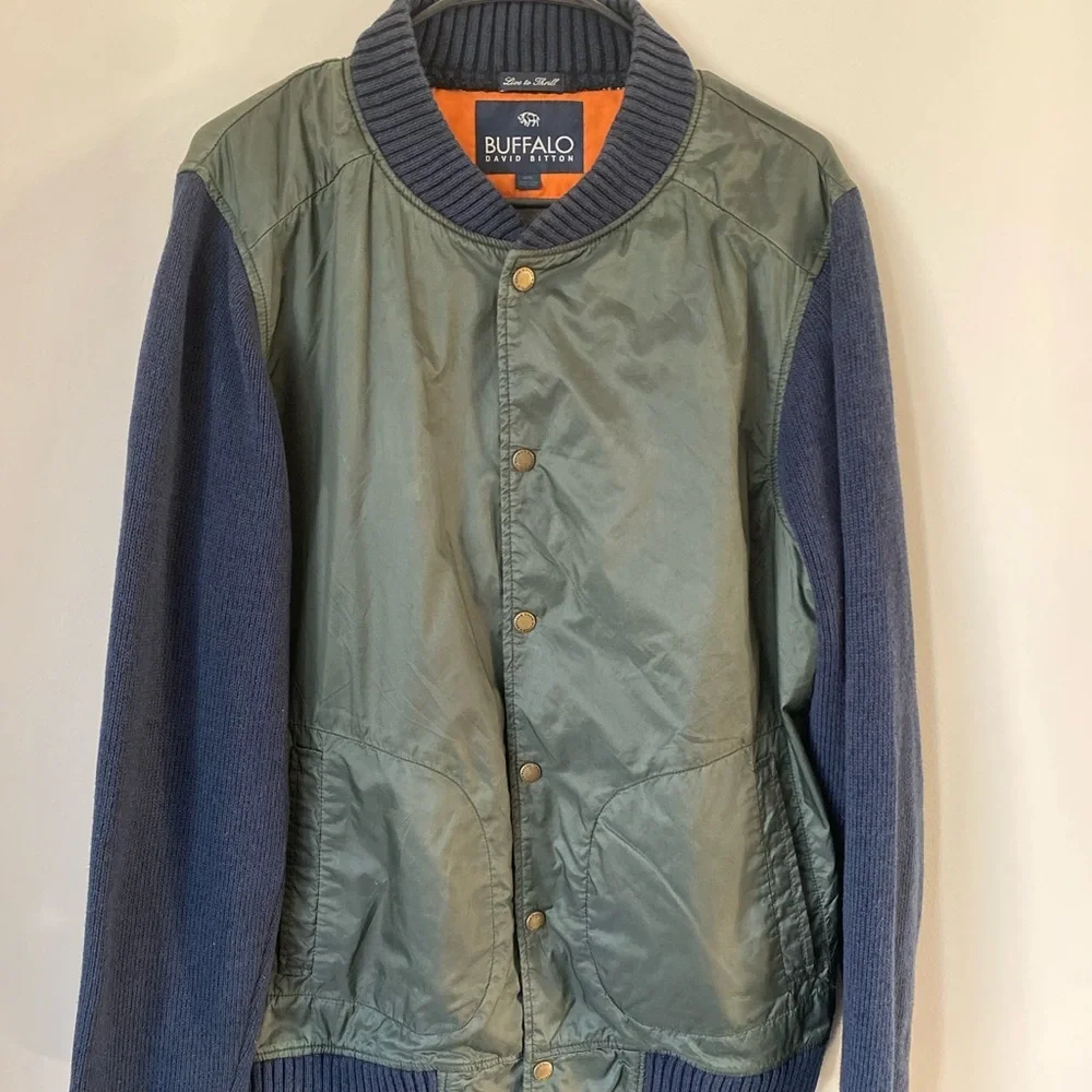 Buffalo David Bitton Mens Varsity Mens Track Jacket Size Medium